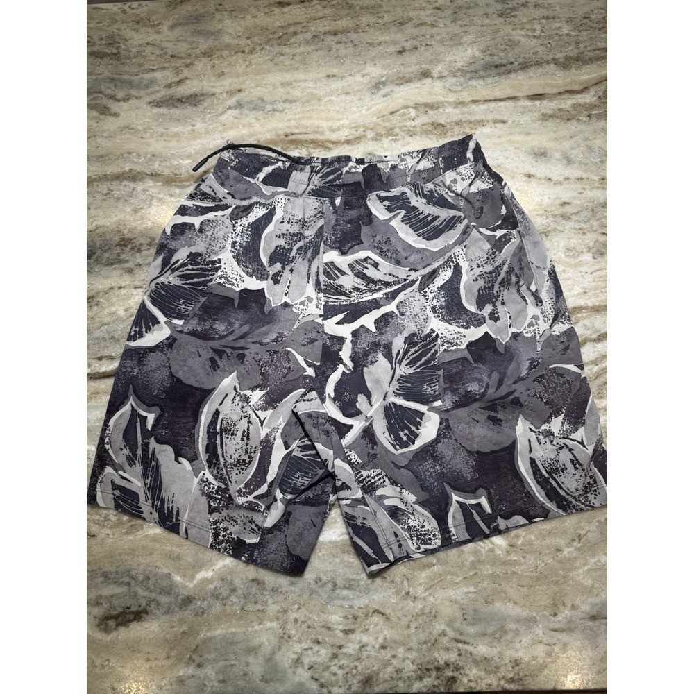 Lululemon Pace Breaker Shorts Men's Med Gray Lined Tropical Shadow Sea Salt 9"